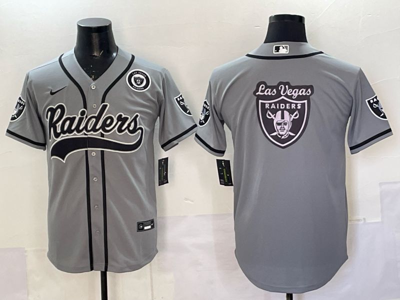 Men 2025 Oakland Raiders Blank Grey 3th generation Joint Name Nike Limited NFL Jersey style 073->oakland raiders->NFL Jersey